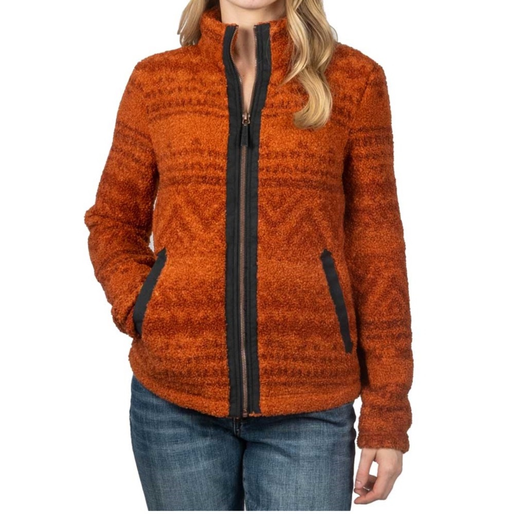 Cruel denim womens copper teddy bear fleece Jacket size small